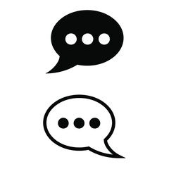 Speech web icon vector set. chat illustrator sign collection. message symbol or logo.