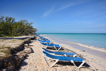Fototapeta na wymiar Caribbean dream holiday, beautiful Cayo Jutías beach, Piñar del Río, Cuba