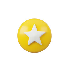 Obraz premium Favorite sign 3d render. Interface button isolated on white.