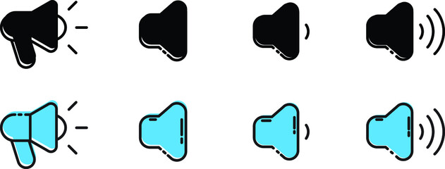 loud speaker icon .Megaphone icon set. Speaker sound vector icon in modern design. vector illustration