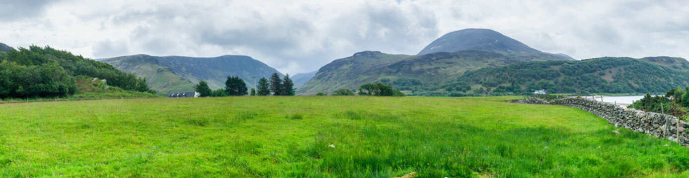 Rural mountain landscape, Arran Coastal Way, Isle of Arran, Scotland, UK