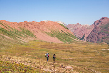 Ascending Frigid Air Pass on the Maroon Bells Loop, Aspen, Colorado, USA