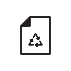 recycling paper icon - Ecology sign symbol