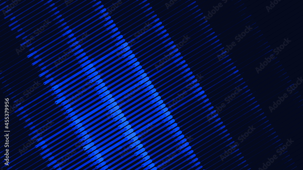 Poster Abstract tech background with blue diagonal stripes. Technical pattern