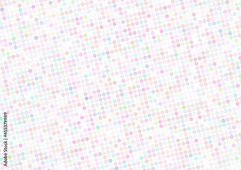 Poster Light multicolor polkadot pattern with pastel color dots