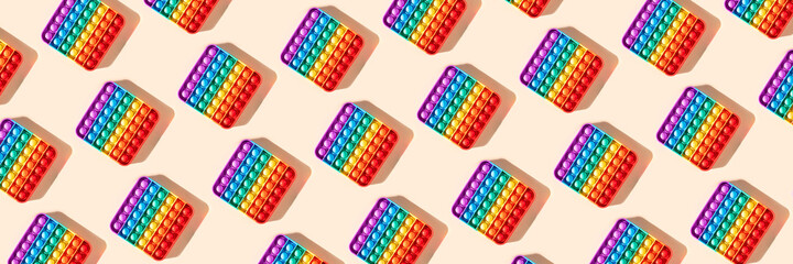 Pattern Rainbow Pop It Bubble Sensory Fidget Toys