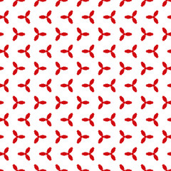 Seamless Christmas holly wrapping paper pattern
