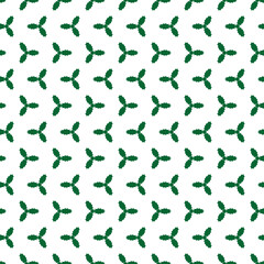 Seamless Christmas holly wrapping paper pattern