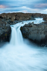 Fototapeta na wymiar waterfall on the rocks