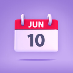 3D Calendar - June 10th