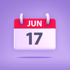 3D Calendar - June 17th