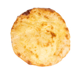 Khachapuri cheese pie isolated on white background. georgian national food cut out