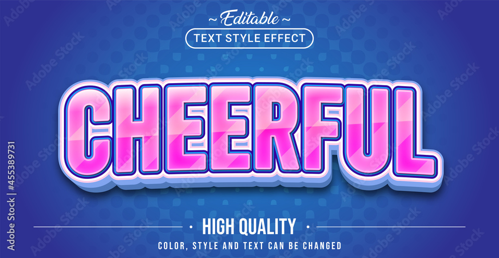 Poster Editable text style effect - Cheerful text style theme.