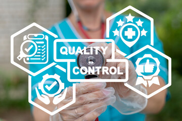 Medical concept of Qulaity Control Standards.
