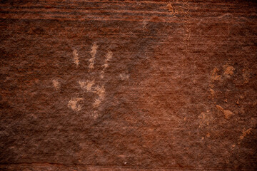 Mud Hand Print on Slickrock Wall