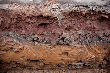 흙, 단층, 화산석, 진흙, 배경, Background