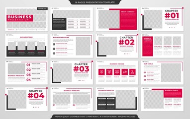 multipurpose presentation slide layout template with abstract style and modern concept use for business annual report and portfolio