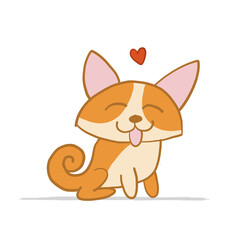 Corgi dog. Funny Puppy. Sketch for your design