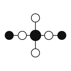 several circles connected with plus lines