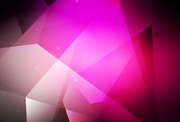 Dark Pink vector template with crystals, triangles.