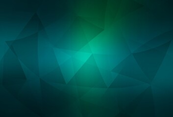 Obraz premium Light Blue, Green vector polygonal pattern.