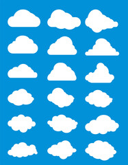 Obraz premium White clouds seamless pattern light blue sky and holiday background.