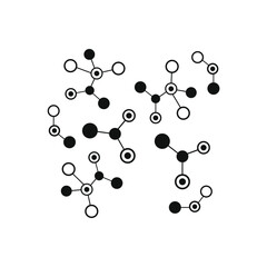 random stack of multiple molecule icons