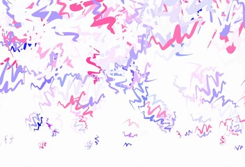 Light Purple, Pink vector pattern with bent lines.