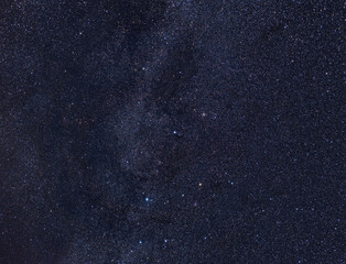 The Milky Way with the star Caph in the center and the constellations of Cassiopeia, Andromeda and Cepheus with a 60 mm lens