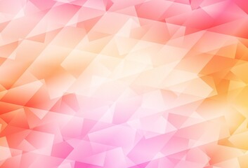 Light Pink, Yellow vector background in polygonal style.