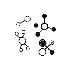 molecular icon set vector