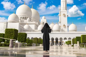 Foto auf Glas Sheikh Zayed Mosque in Abu Dhabi © Sergii Figurnyi