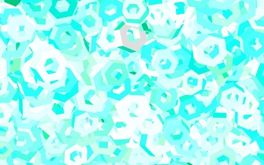 Light Green vector layout with hexagonal shapes.