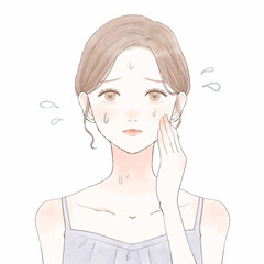 多汗症に悩む女性