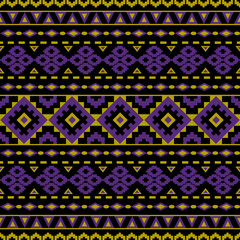 Gemetric ethnic seamless pattern traditional. Design for background,carpet,wallpaper,clothing,wrapping,batic,fabric,vector illustraion.embroidery style.