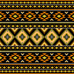 Gemetric ethnic seamless pattern traditional. Design for background,carpet,wallpaper,clothing,wrapping,batic,fabric,vector illustraion.embroidery style.