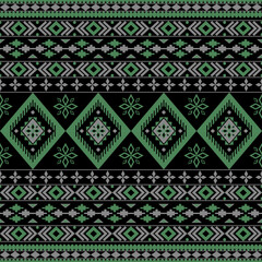Gemetric ethnic seamless pattern traditional. Design for background,carpet,wallpaper,clothing,wrapping,batic,fabric,vector illustraion.embroidery style.
