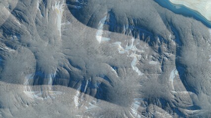 abstract aerial view, abstract cosmic texture, top view of alien planet, texture of the exo planet, abstract texture 3d render © ANDREI