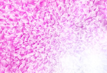 Light Pink vector gradient triangles pattern.