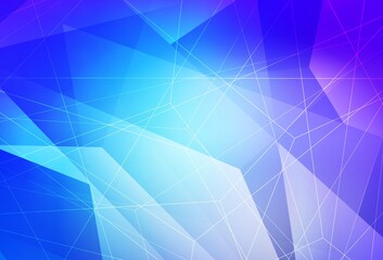 Light Pink, Blue vector background with polygonal style.