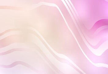 Light Pink, Yellow vector texture with curved lines.