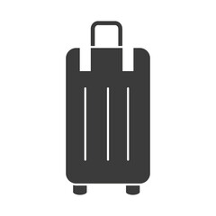 silhouette of suitcase with wheels