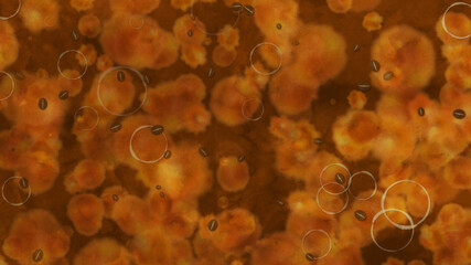 Coffee-inspired Japanese watercolor background