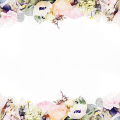 Beautiful Abstract watercolor flower illustration