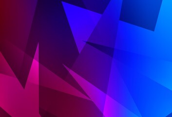 Dark Blue, Red vector background with triangles.