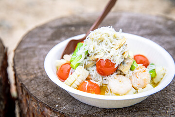 キャンプ飯　アウトドア　おそとごはん　おうちじかん　休日　カフェごはん　アヒージョ　