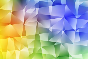 Light Multicolor vector shining triangular layout.