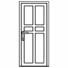 door line vector illustration