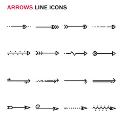 Arrows line icons