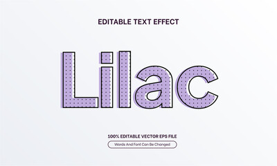 Lilac Purple Retro 3D Editable Text Effect, Editable Font Style Theme
